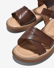 Sandal Nữ Zuciani Quai Ngang Thêu Hoạ Tiết-SCF60Nâu Color1