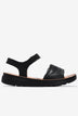 Sandals Nữ Zuciani Quai Ngang Đục Lỗ Thêu Hoa-SCF61-Đen Color1First