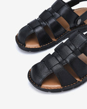 Giày Sandal Rọ Đông Hải Quai Đan 3 Bản Mũi Tròn-S1138Đen Color1