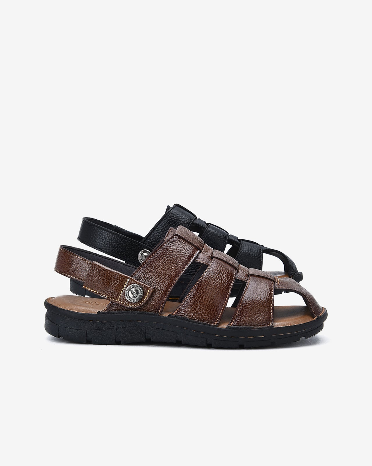 Giày Sandal Rọ Đông Hải Quai Đan 3 Bản Mũi Tròn-S1138Đen Color2