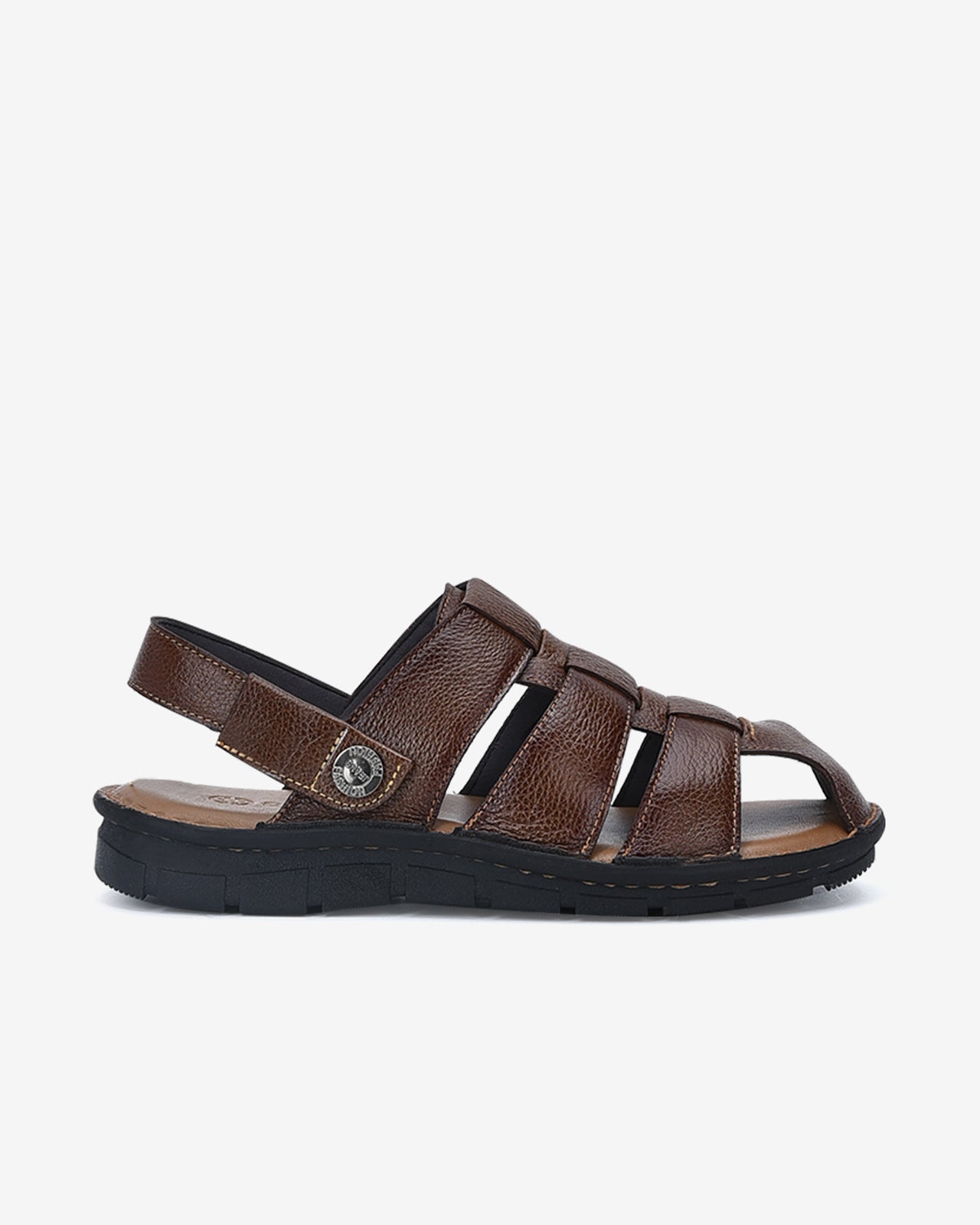 Giày Sandal Rọ Đông Hải Quai Đan 3 Bản Mũi Tròn-S1138Nâu Color1First