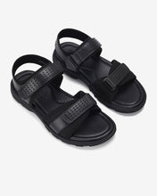 Sandals Nam Quai Hoạ Tiết Lỗ Nhỏ-S3216Đen Color1