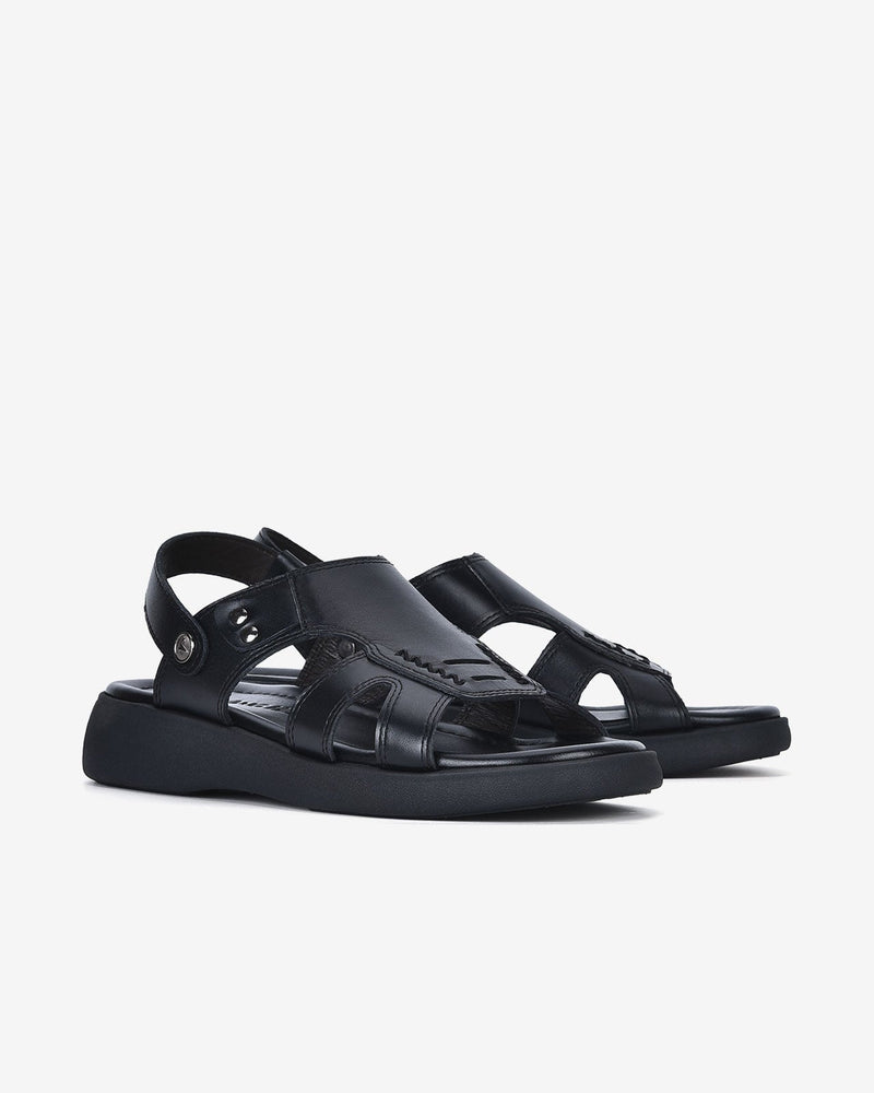 Giày Sandals Đông Hải Quai Ngang Cut-out Thoáng Khí-S3229-Đen Color1