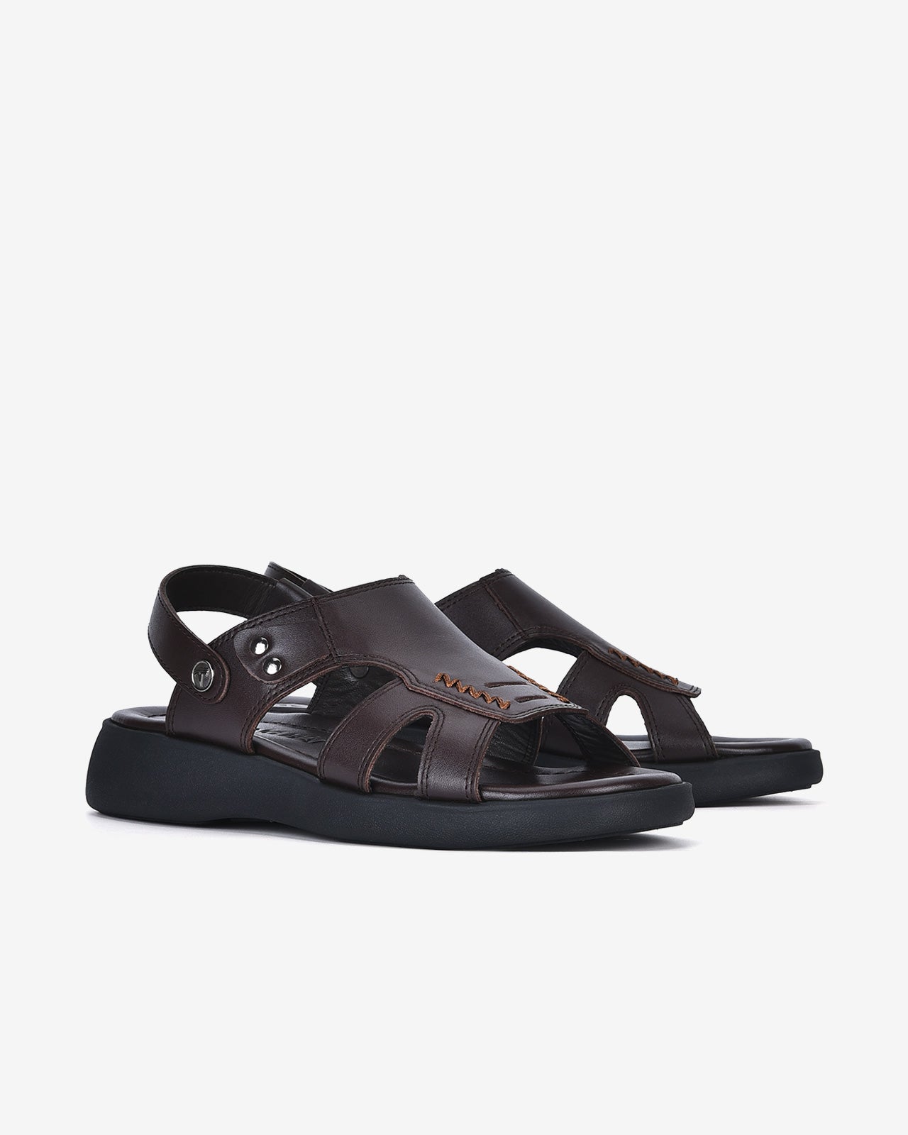 Giày Sandals Đông Hải Quai Ngang Cut-out Thoáng Khí-S3229-Nâu Color1