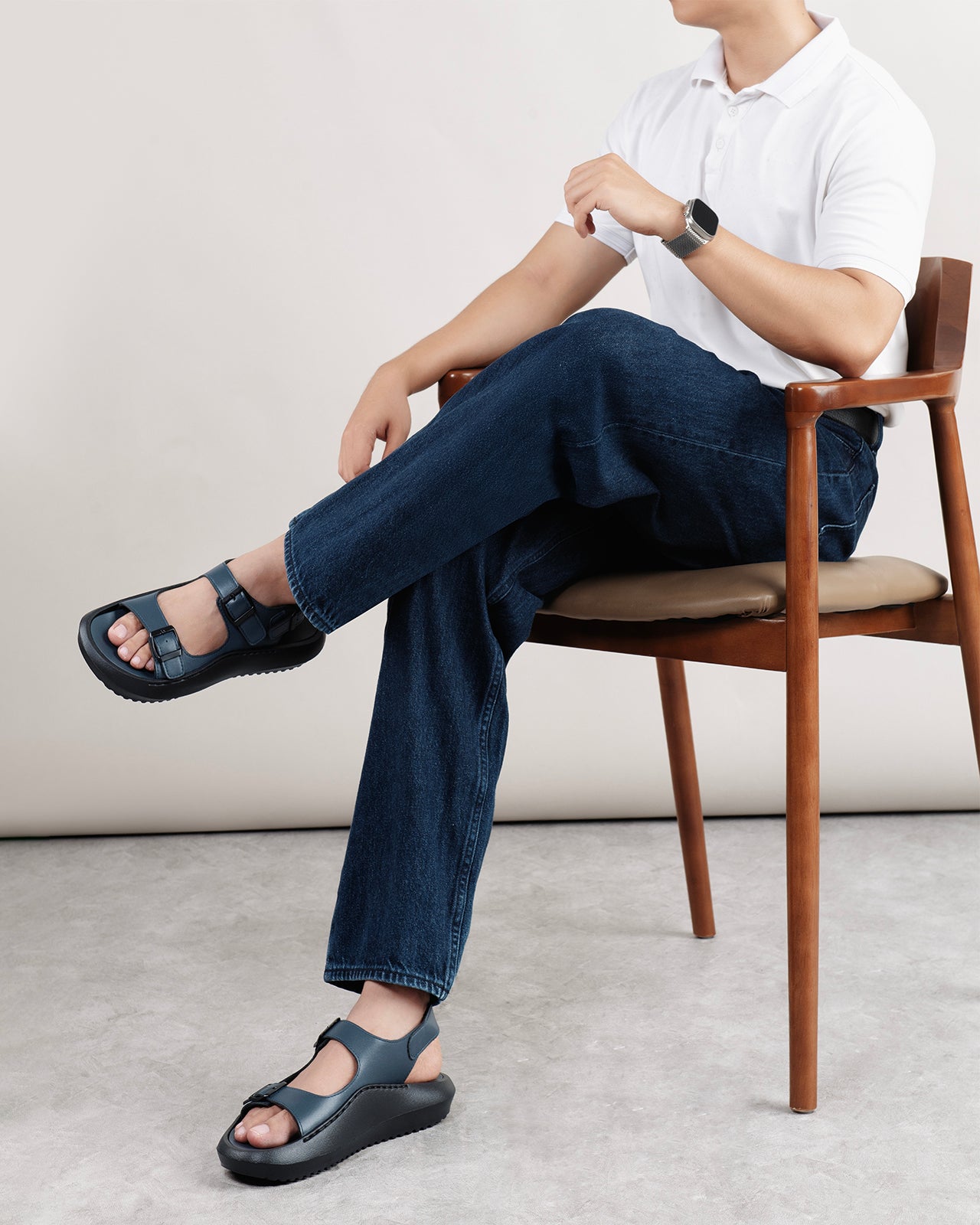 Giày Sandal Đông Hải Ergonomic Đế Đường Cong-S3230Xanh Color1