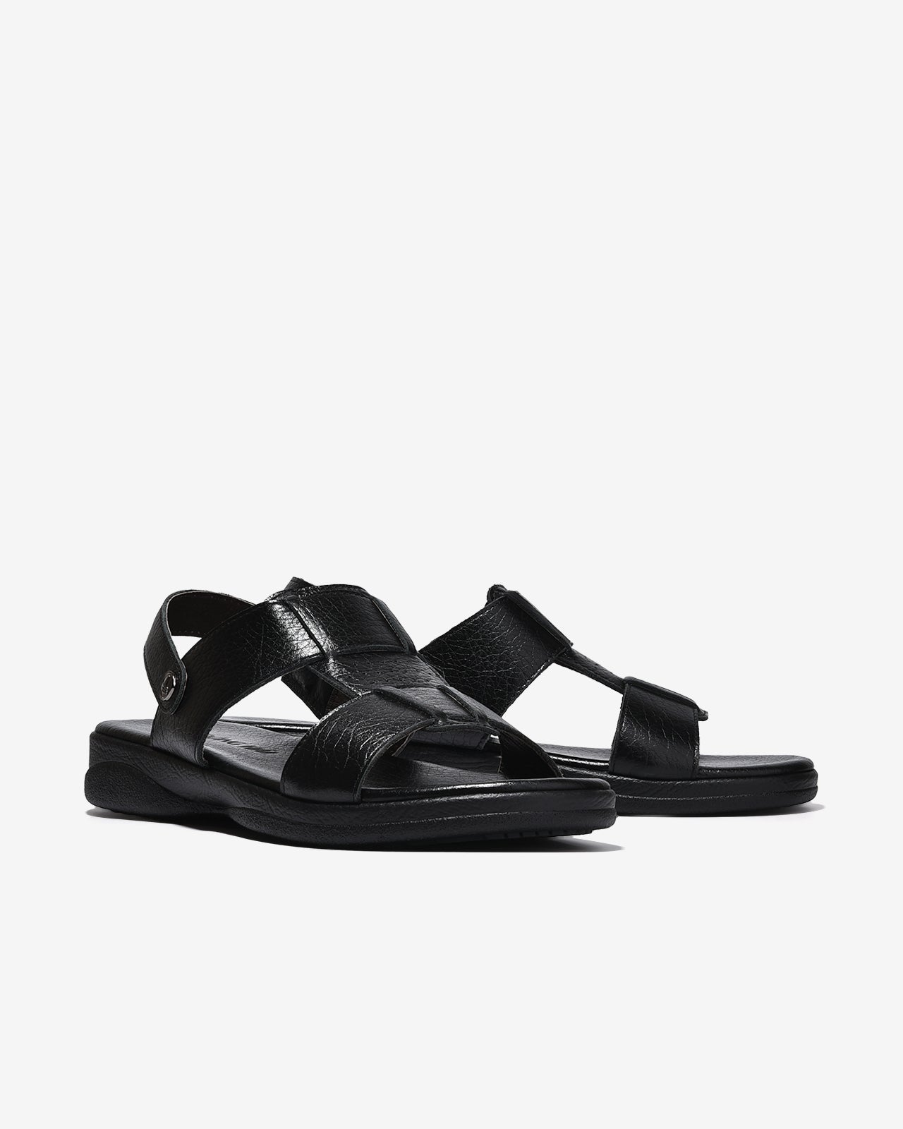 Giày Sandal Đông Hải Da Mềm Dập Vân Mờ-S3234-Đen Color1
