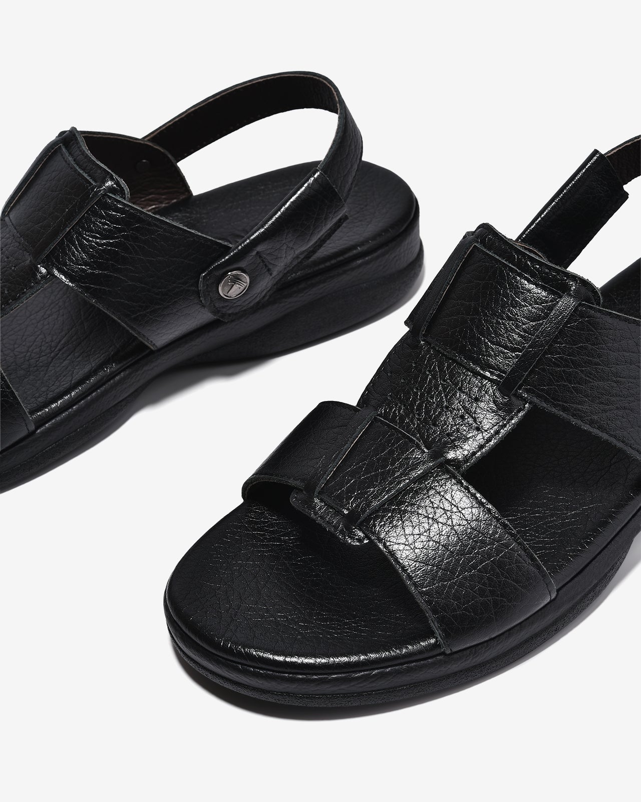 Giày Sandal Đông Hải Da Mềm Dập Vân Mờ-S3234-Đen Color1
