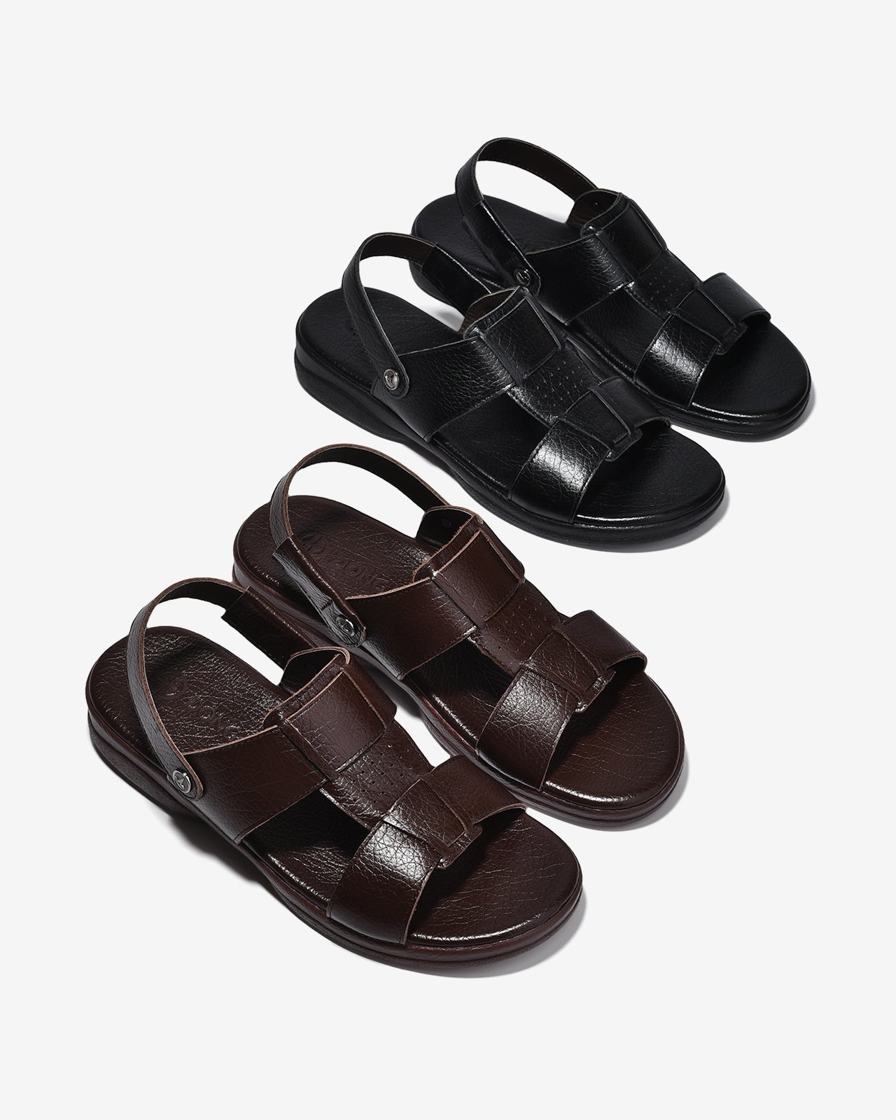 Giày Sandal Đông Hải Da Mềm Dập Vân Mờ-S3234-Đen Color1