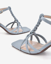 Giày Sandal Cao Gót Đông Hải Quai T-Strap Đan Chéo-S81P2Xanh Color3