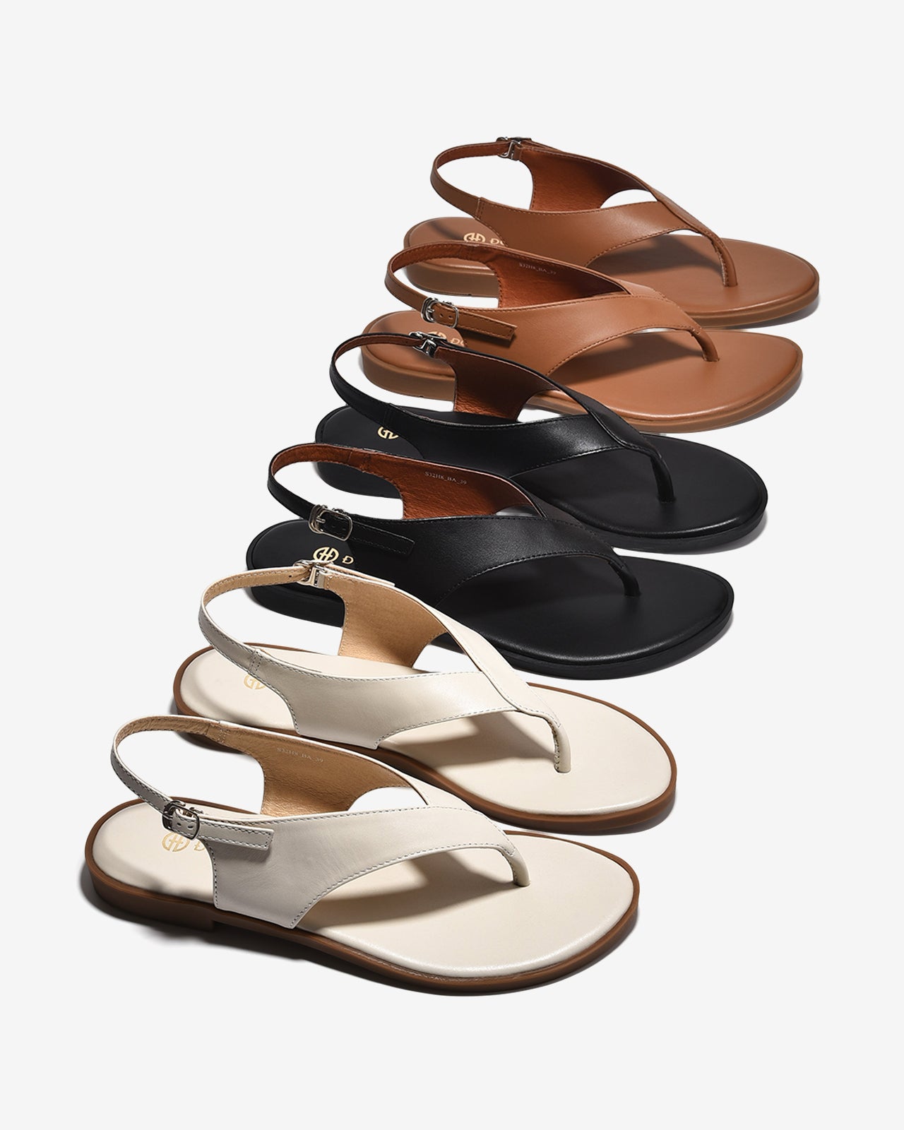 Sandal Kẹp Nữ Đông Hải Trơn Khóa Cài-S32H8Đen Color1