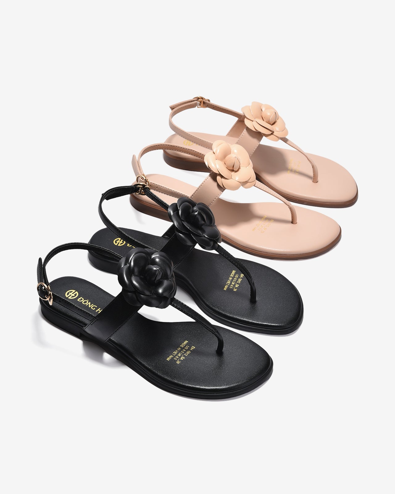 Sandal Kẹp Nữ Đông Hải Đính Hoa-S5912Đen Color1