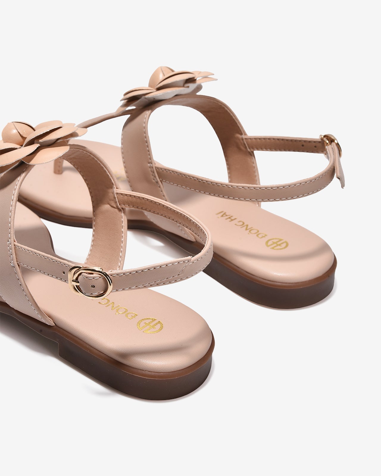 Sandal Kẹp Nữ Đông Hải Đính Hoa-S5912Kem Color1