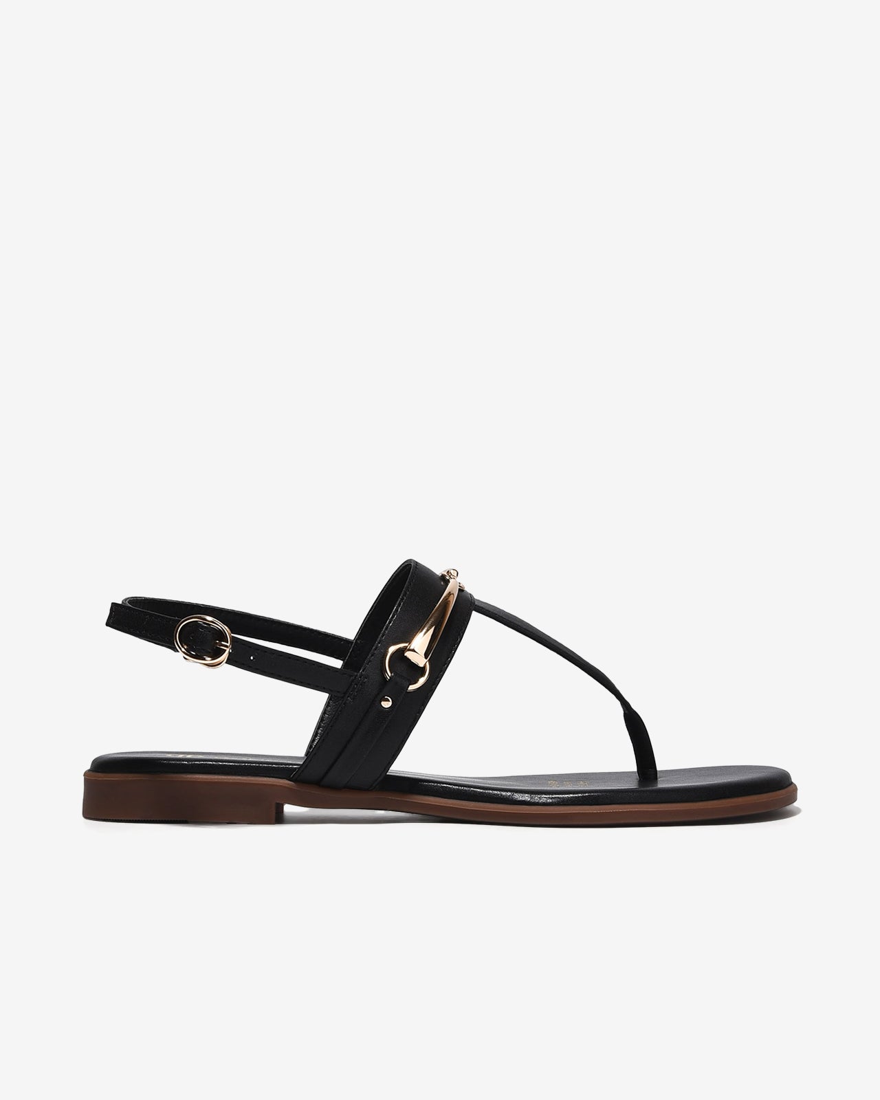 Sandal Kẹp Nữ Đông Hải Khóa Ánh Vàng-S5921-Đen Color1First