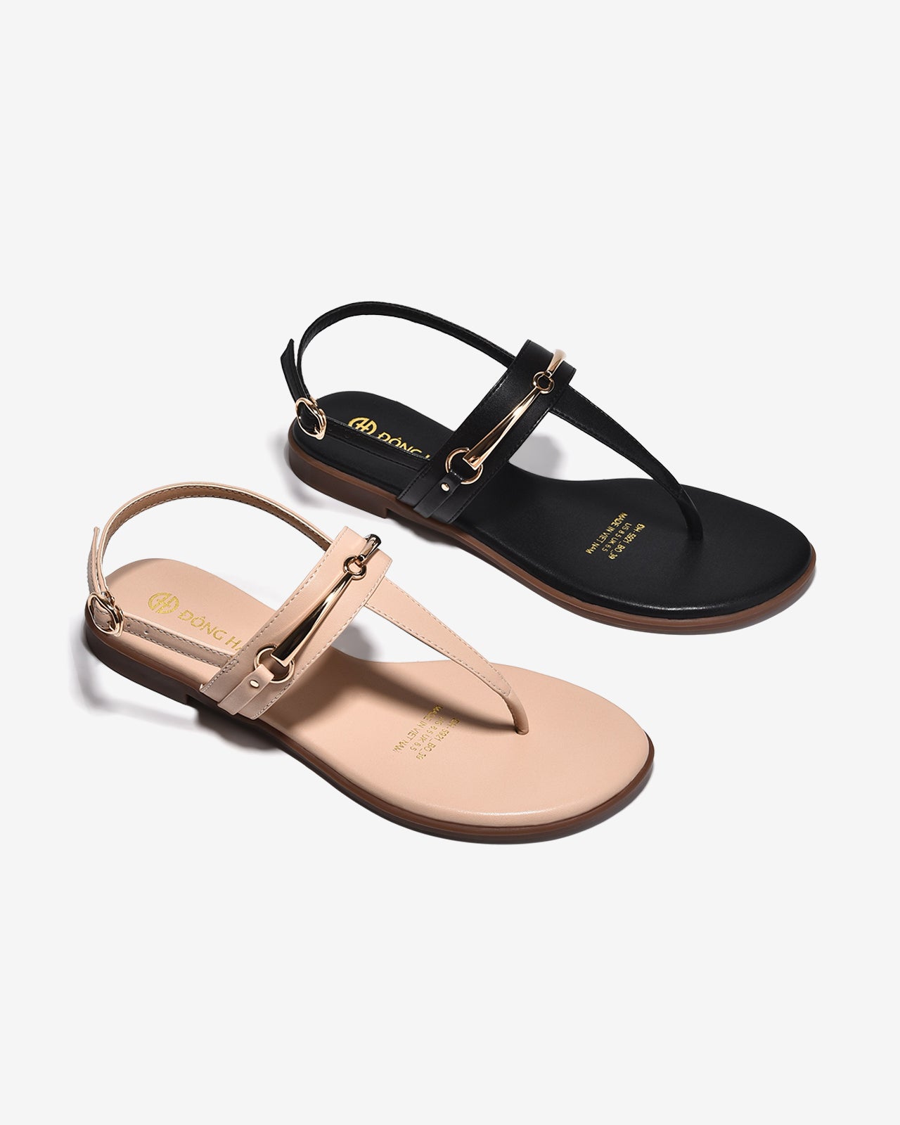 Sandal Kẹp Nữ Đông Hải Khóa Ánh Vàng-S5921-Đen Color1