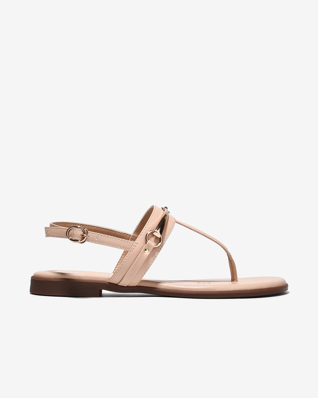 Sandal Kẹp Nữ Đông Hải Khóa Ánh Vàng-S5921Kem Color1First