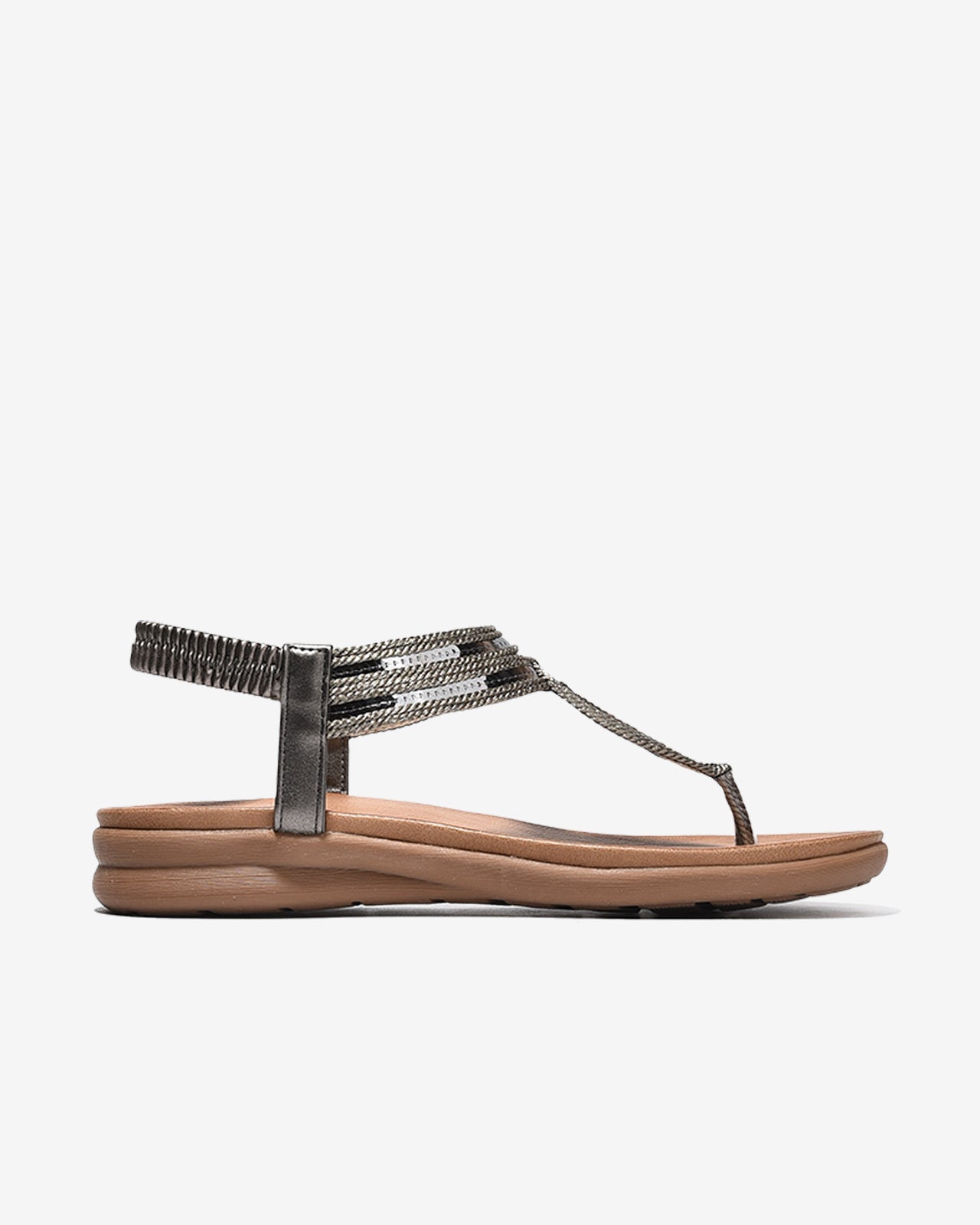 Sandal Đế Bằng Nữ Zucia Quai Bện Ánh Kim-SHLO4Xám Color1First emnhubong