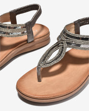Sandal Đế Bằng Nữ Zucia Quai Bện Ánh Kim-SHLO4Xám Color1