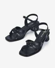 Giày Sandal Cao Gót Đông Hải Quai Đan Chéo-S81O3Đen Color1