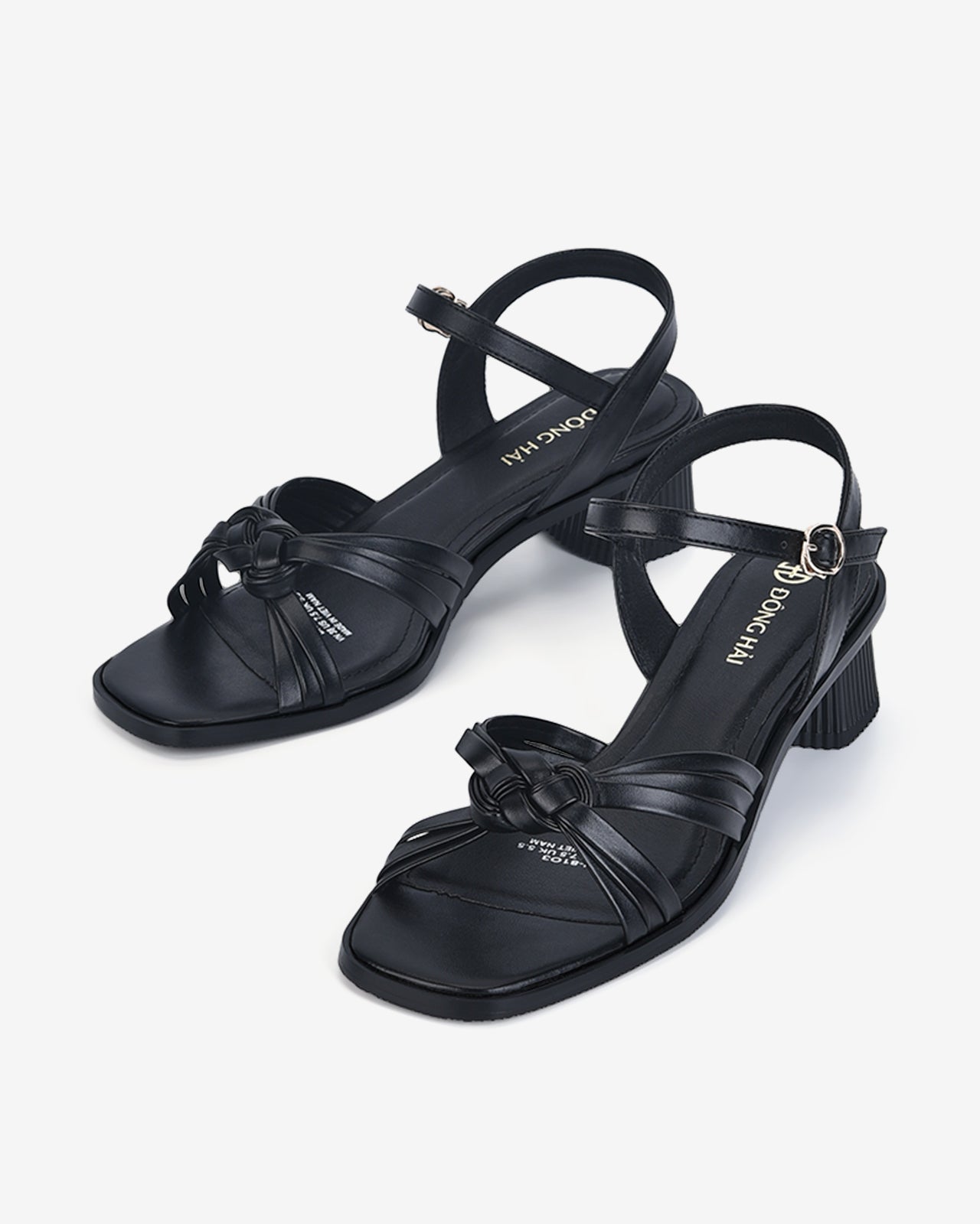 Giày Sandal Cao Gót Đông Hải Quai Đan Chéo-S81O3Đen Color2