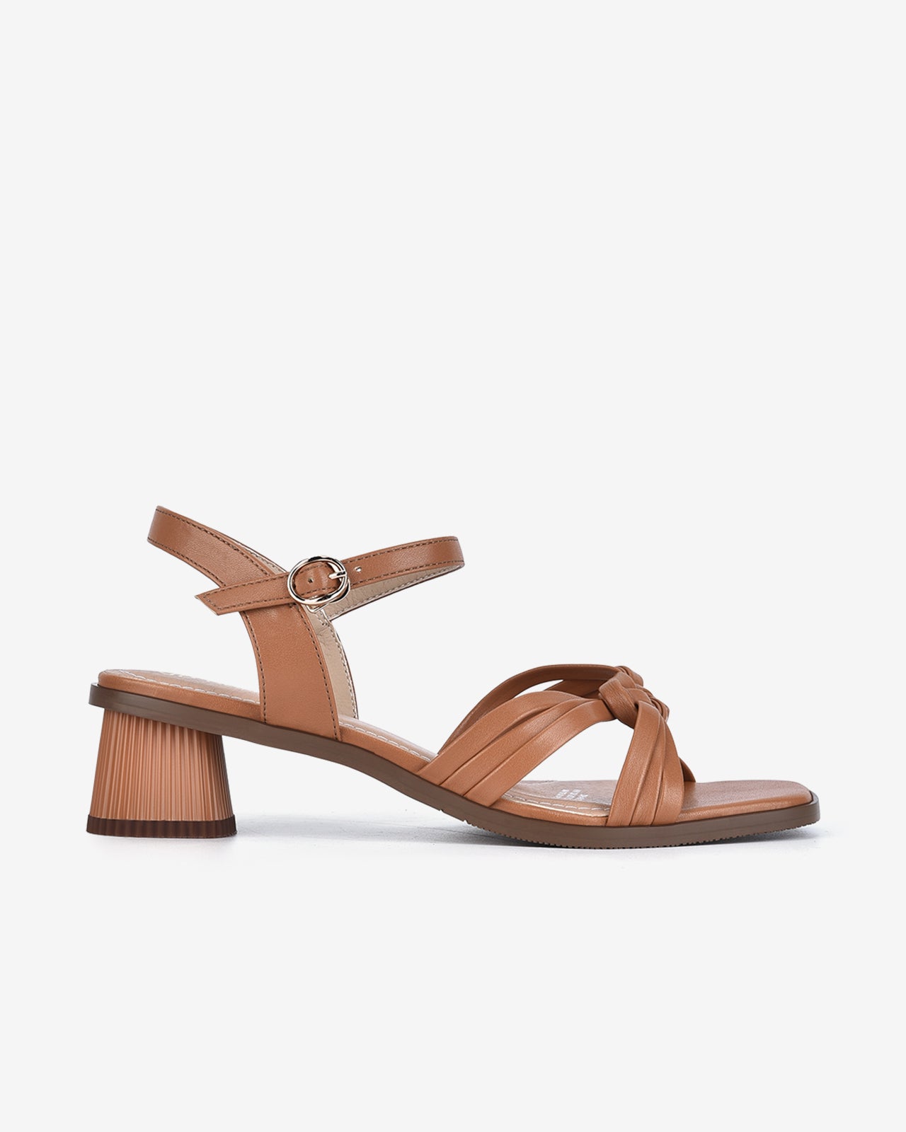 Giày Sandal Cao Gót Đông Hải Quai Đan Chéo-S81O3Nâu Color3First