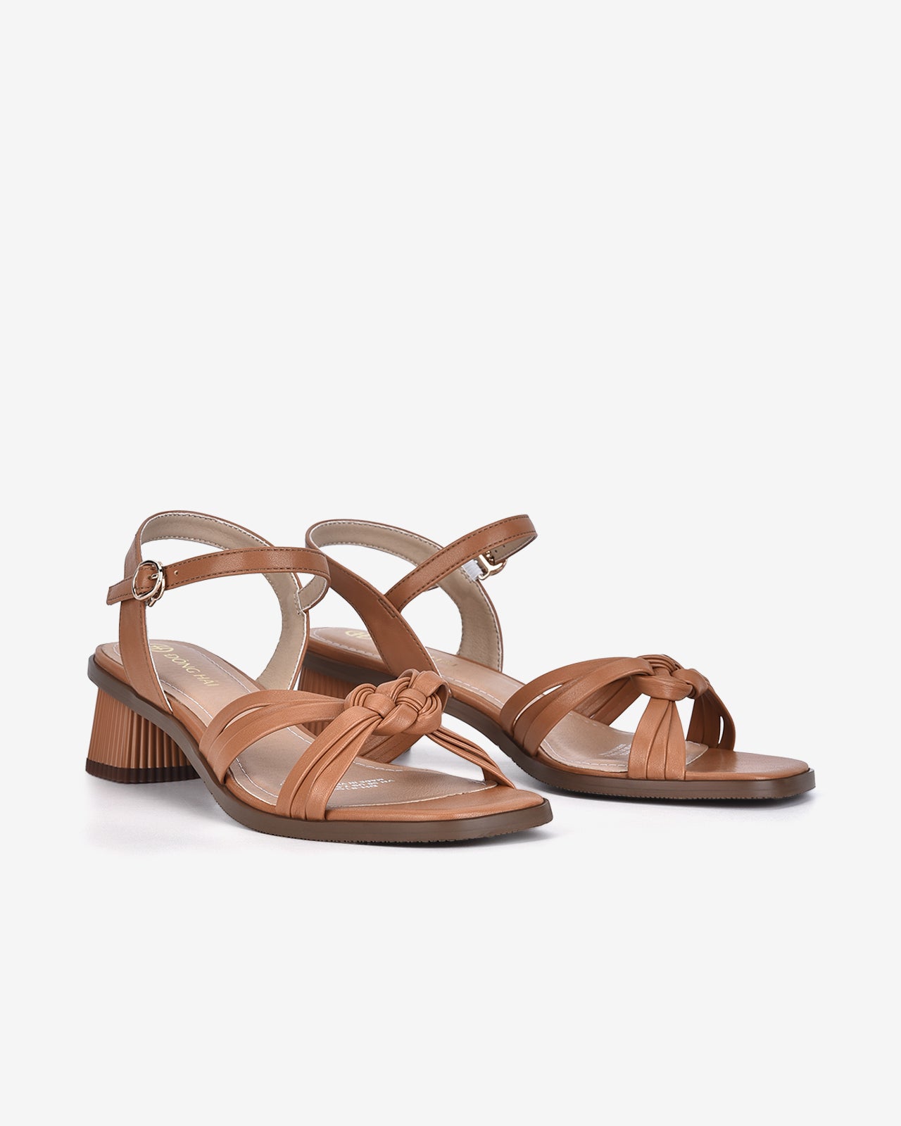 Giày Sandal Cao Gót Đông Hải Quai Đan Chéo-S81O3Nâu Color2