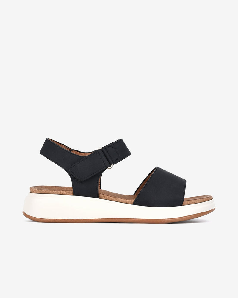 Giày Sandal Zucia Quai Ngang Bảng To-SHLD5-Đen Color2First