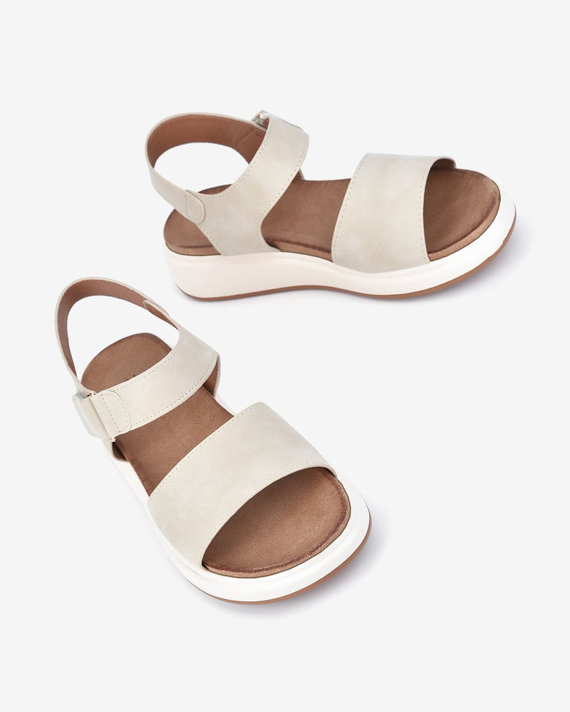 Giày Sandal Zucia Quai Ngang Bảng To-SHLD5-Kem Color3
