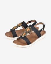 Giày Sandal Zucia Đính Đá Phối Cườm-SHLE5-Đen Color1