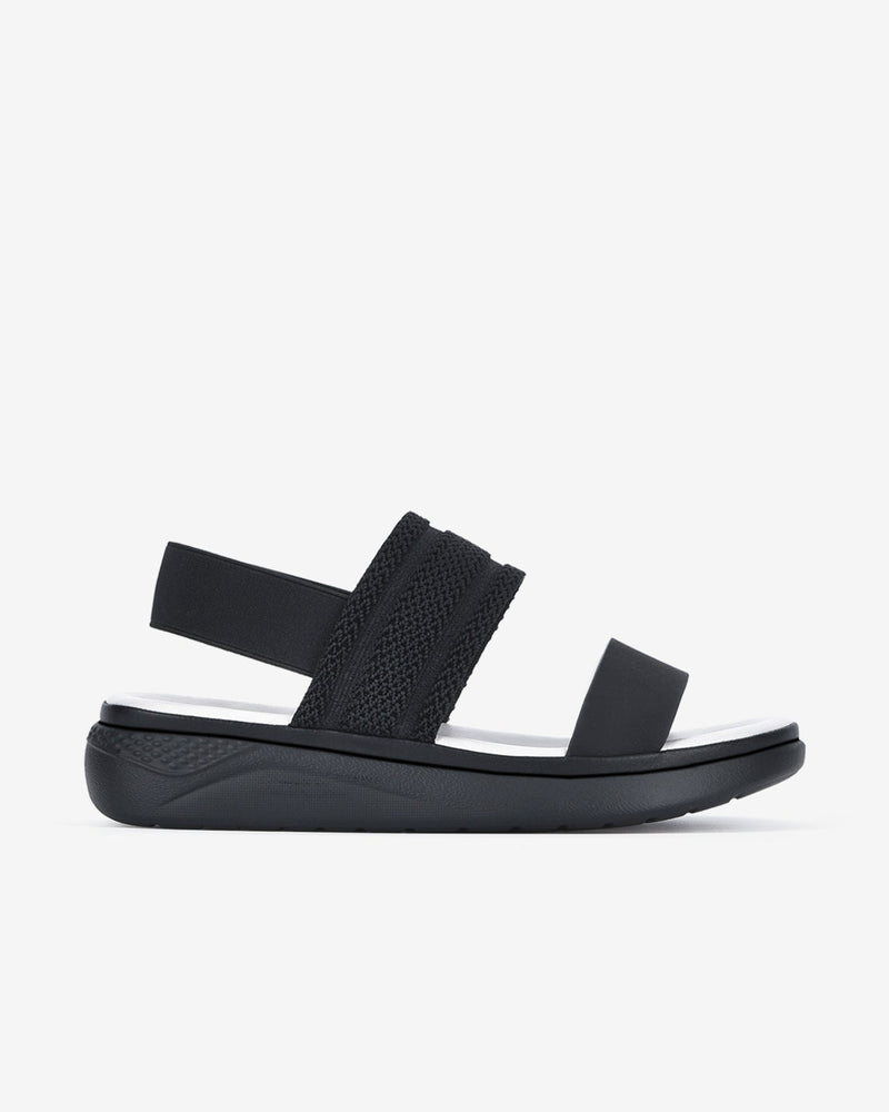 Giày Sandal Nữ Zucia Quai Phối Vải Đan Thời Trang-SRX65-Đen Color2First