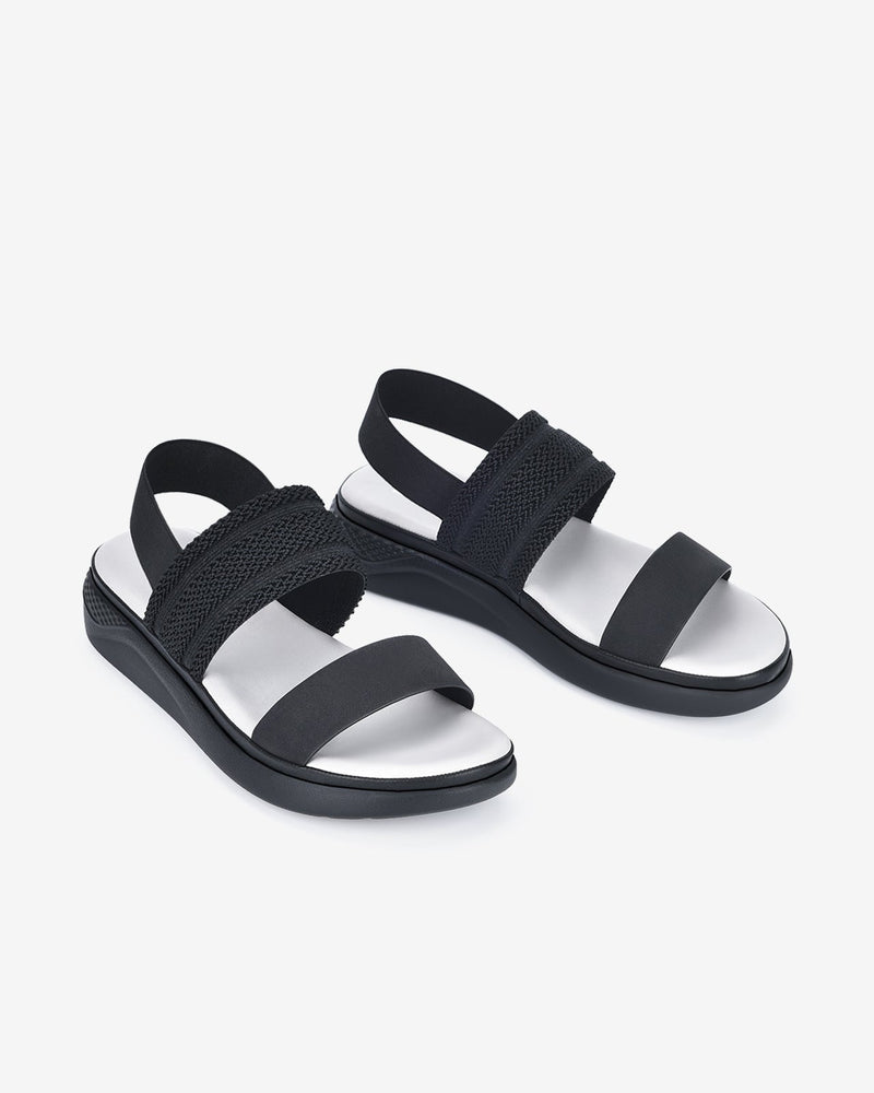 Giày Sandal Nữ Zucia Quai Phối Vải Đan Thời Trang-SRX65-Đen Color2