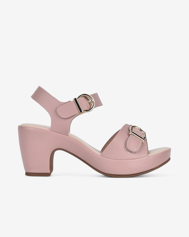 Giày Sandal Cao Gót Nữ Zucia Quai Khoá Hiện Đại-SRX68Hồng Color1First