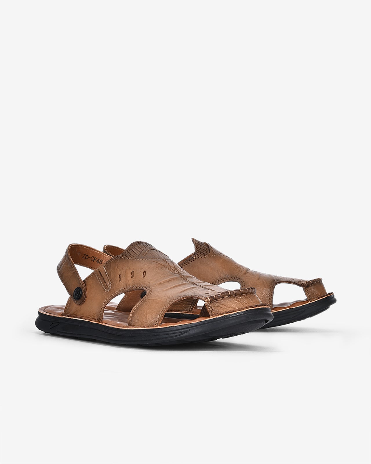 Giày Sandal Rọ Zuciani Mũi Tròn Đục Lỗ-SCF48-Vàng Color1