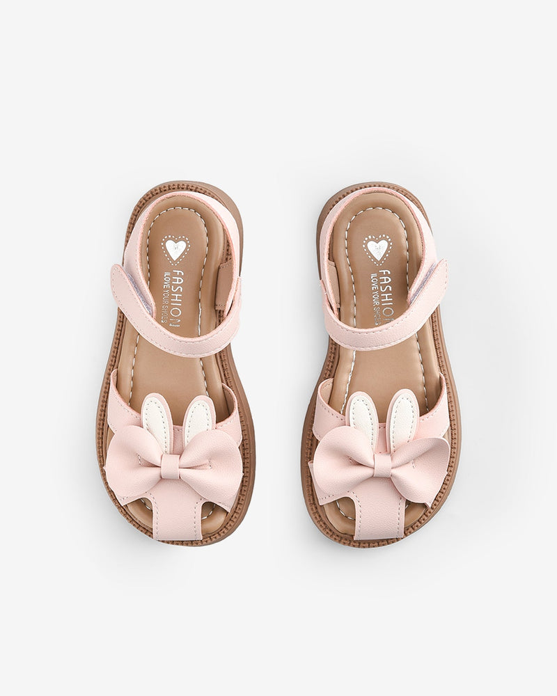 Giày Sandals Trẻ Em Họa Tiết Tai Thỏ-SHS01-Hồng Color2
