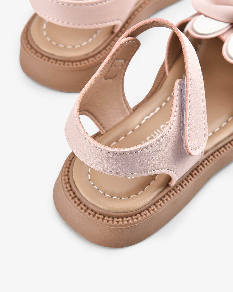 Giày Sandals Trẻ Em Họa Tiết Tai Thỏ-SHS01-Hồng Color1