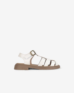 Giày Sandals Rọ Trẻ Em Quai Dán-SHS02-Kem Color1First