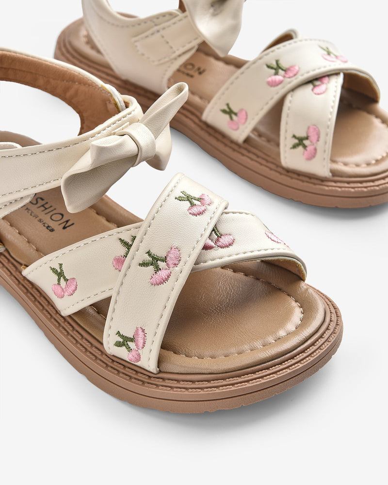 Giày Sandals Trẻ Em Quai Ngang Đan Chéo-SHS03-Hồng Color1