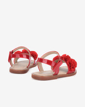 Giày Sandal Trẻ Em Zucia Quai Ngang Đính Hoa-STH68-Đỏ Color1