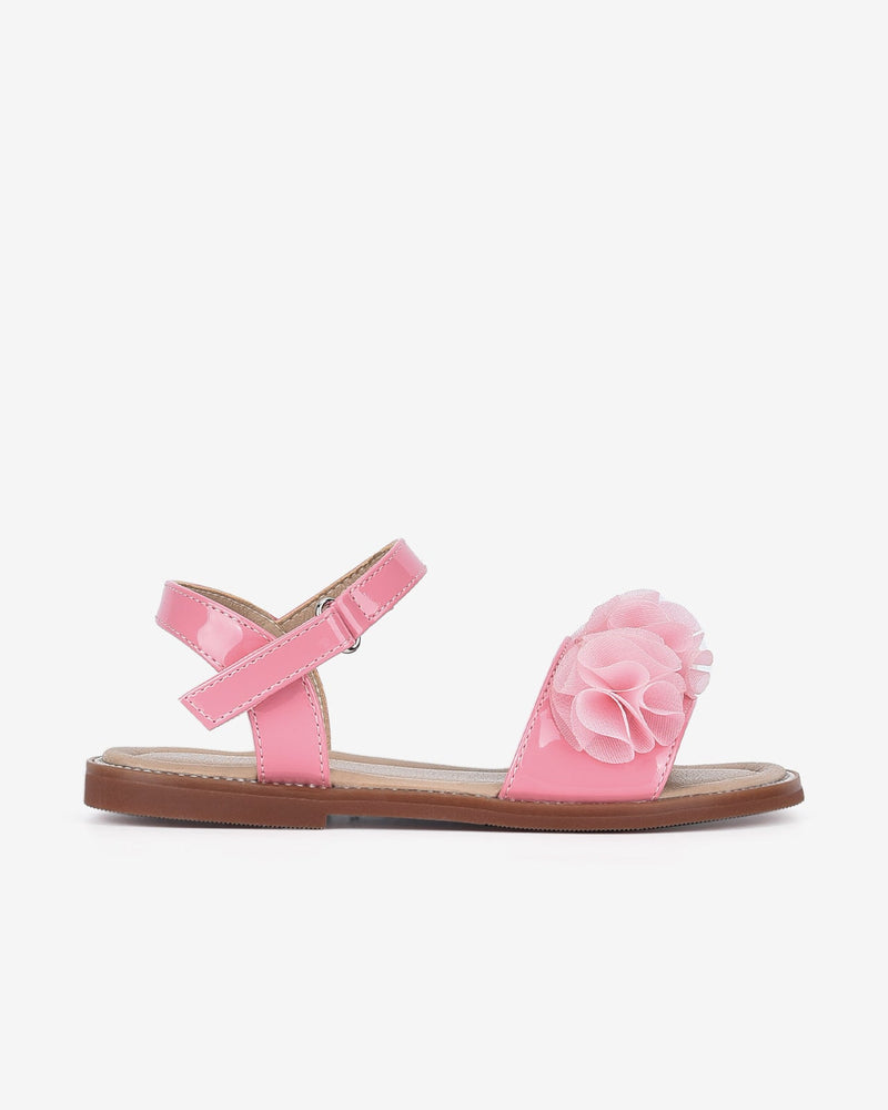 Giày Sandal Trẻ Em Zucia Quai Ngang Đính Hoa-STH68-Hồng Color3First