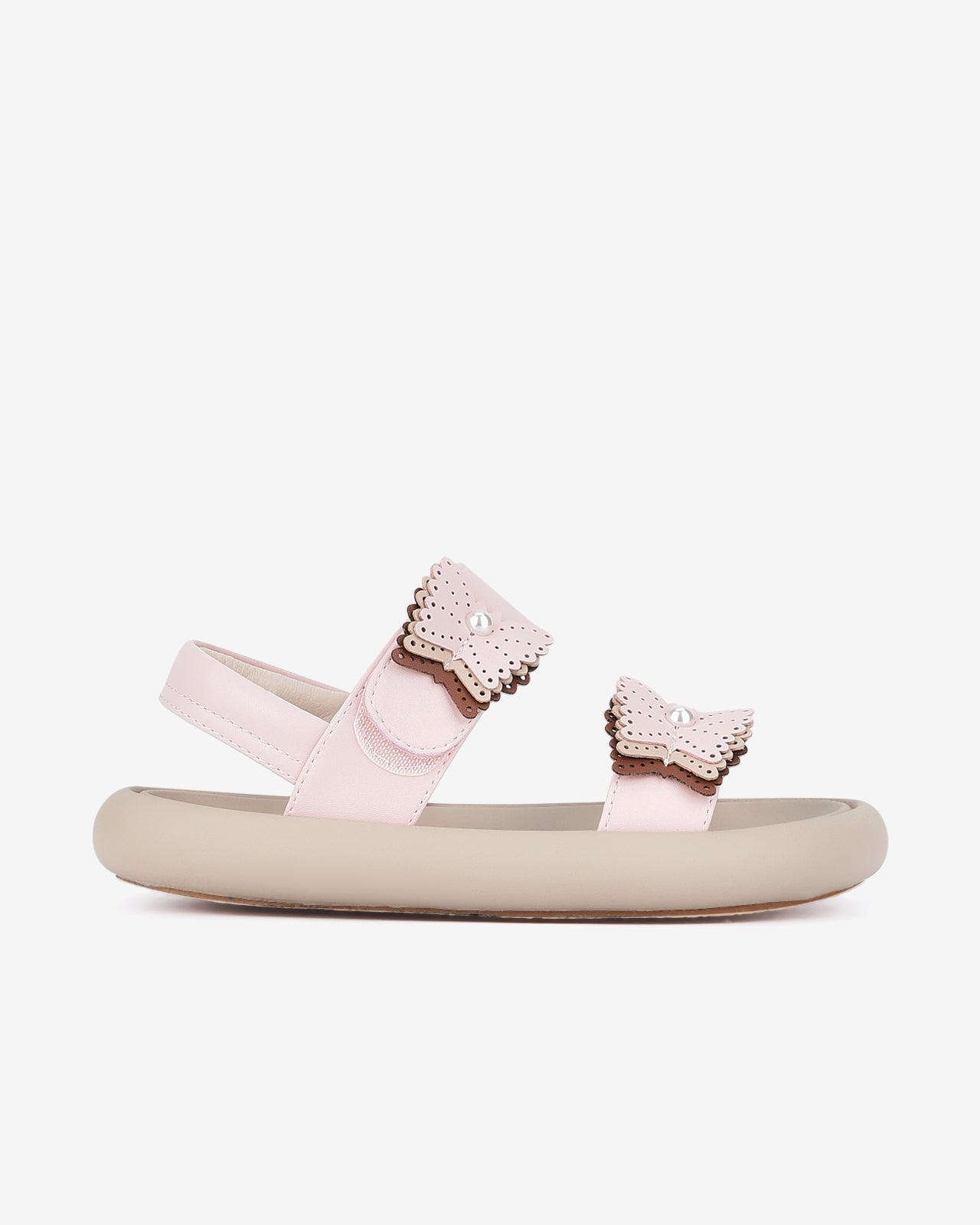 Giày Sandal Trẻ Em Zucia Quai Ngang Đính Bướm-STH70-Hồng Color1First