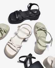 Sandals Đế Xuồng Đông Hải Quai Mảnh Đan Chéo-S32D1Xanh Lá Color3