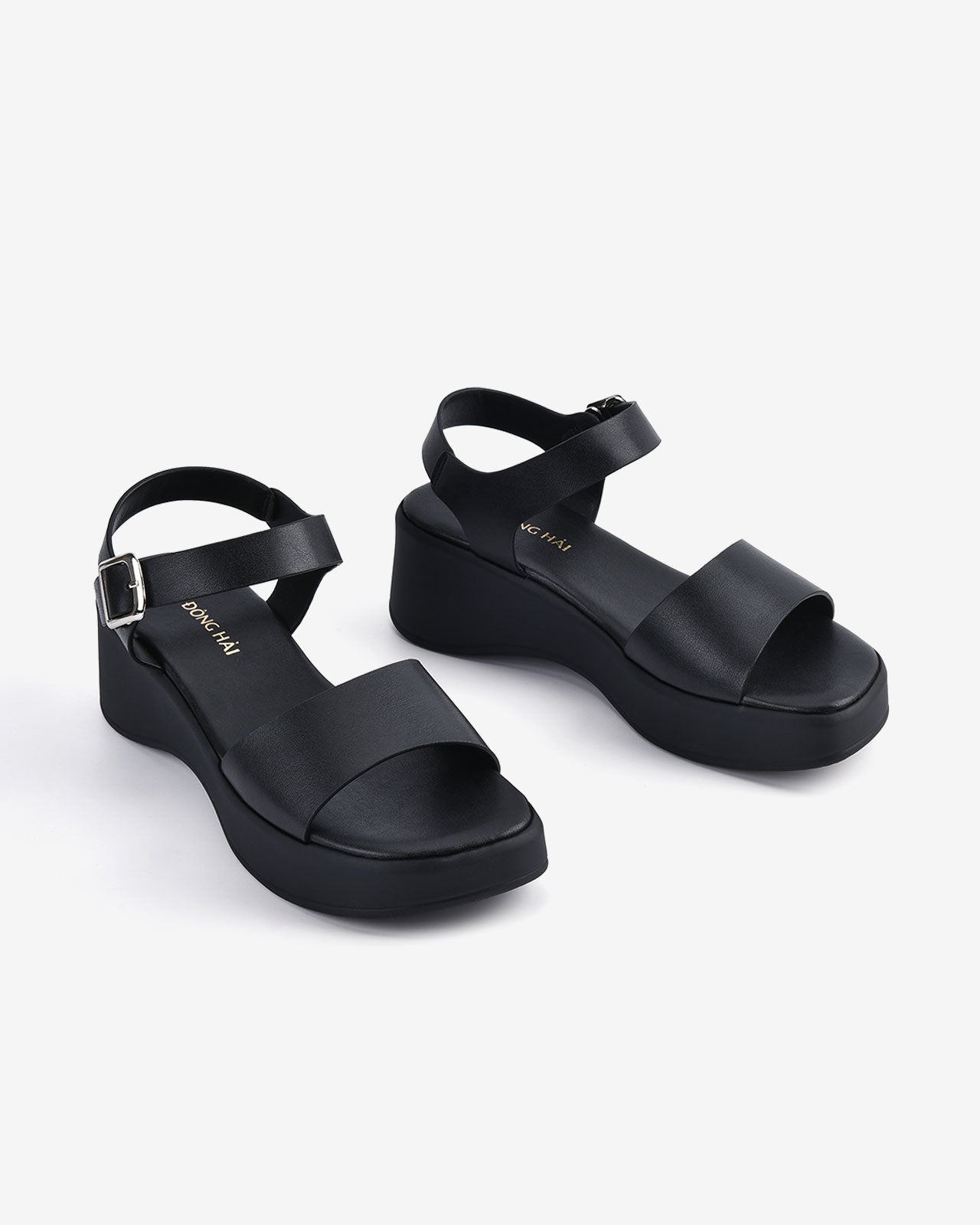 Giày Sandal Xuồng Đông Hải Đế Uốn Cách Điệu-S32E3Đen Color2