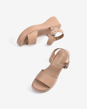 Giày Sandal Xuồng Đông Hải Đế Uốn Cách Điệu-S32E3Kem Color2