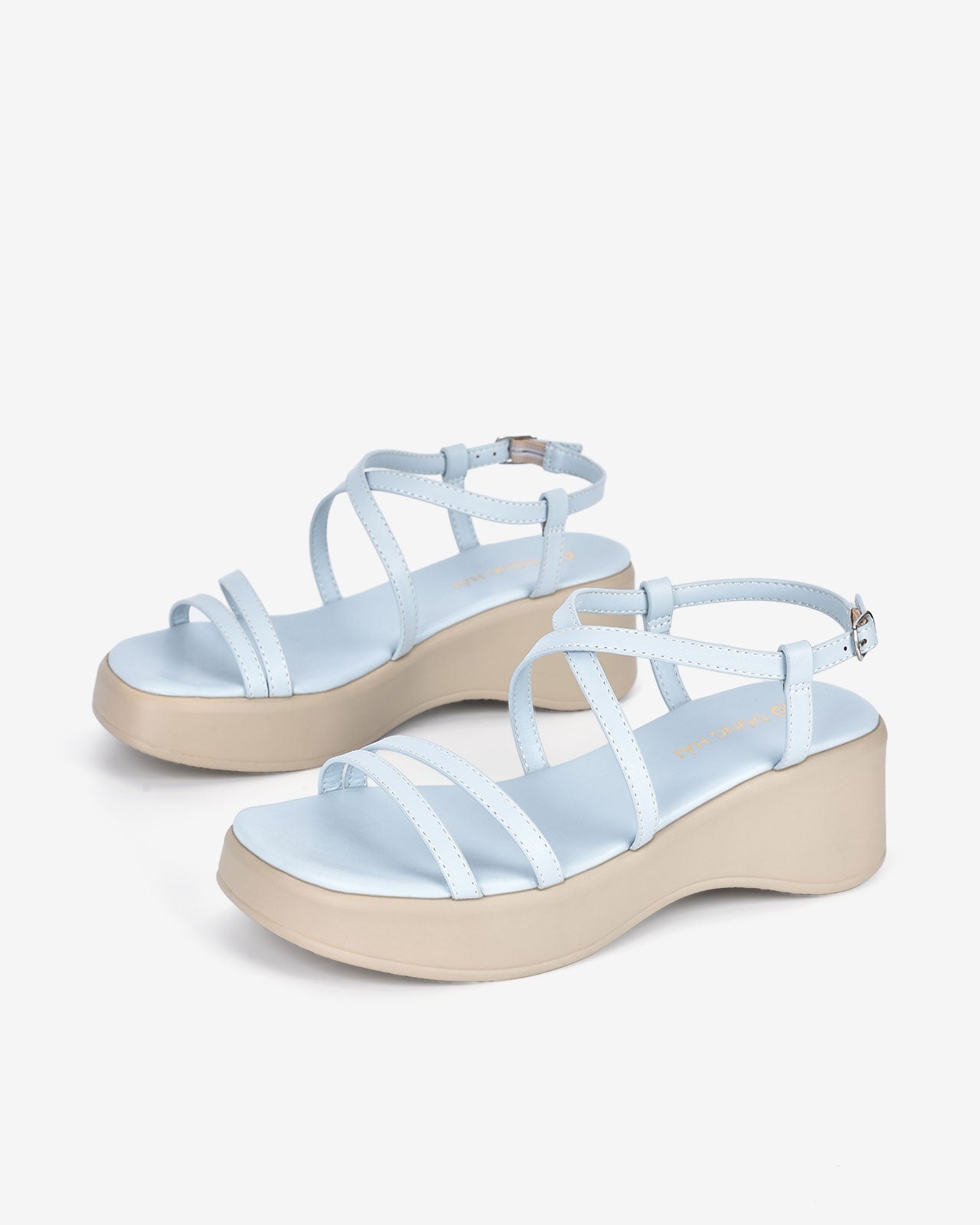 Giày Sandal Xuồng Đông Hải Quai Đôi Đan Chéo-S32E4Xanh Color1