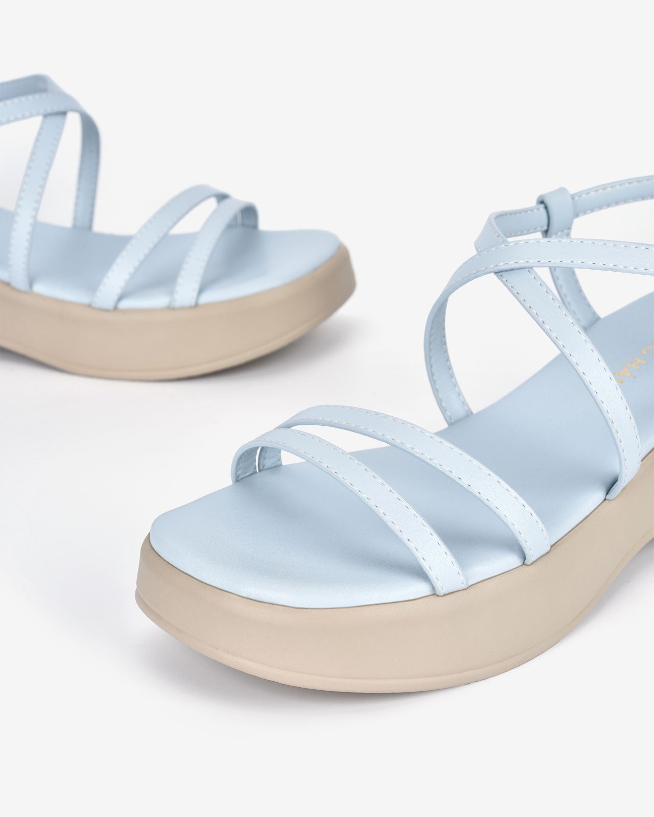 Giày Sandal Xuồng Đông Hải Quai Đôi Đan Chéo-S32E4Xanh Color1