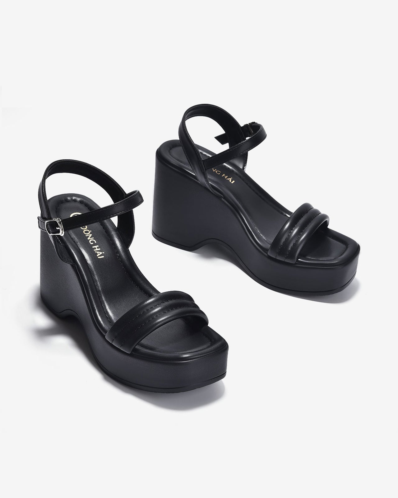 Giày Sandal Xuồng Đông Hải Quai Ngang Chỉ Nổi-S32F5Đen Color2