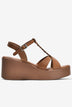 Giày Sandal Xuồng Đông Hải Quai T-Strap Đan Xoắn-S32F7Bò Color1First