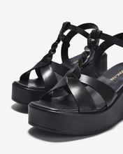 Giày Sandal Xuồng Đông Hải Quai T-Strap Đan Xoắn-S32F7Đen Color1