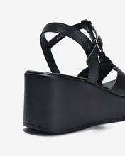Giày Sandal Xuồng Đông Hải Quai T-Strap Đan Xoắn-S32F7Đen Color1