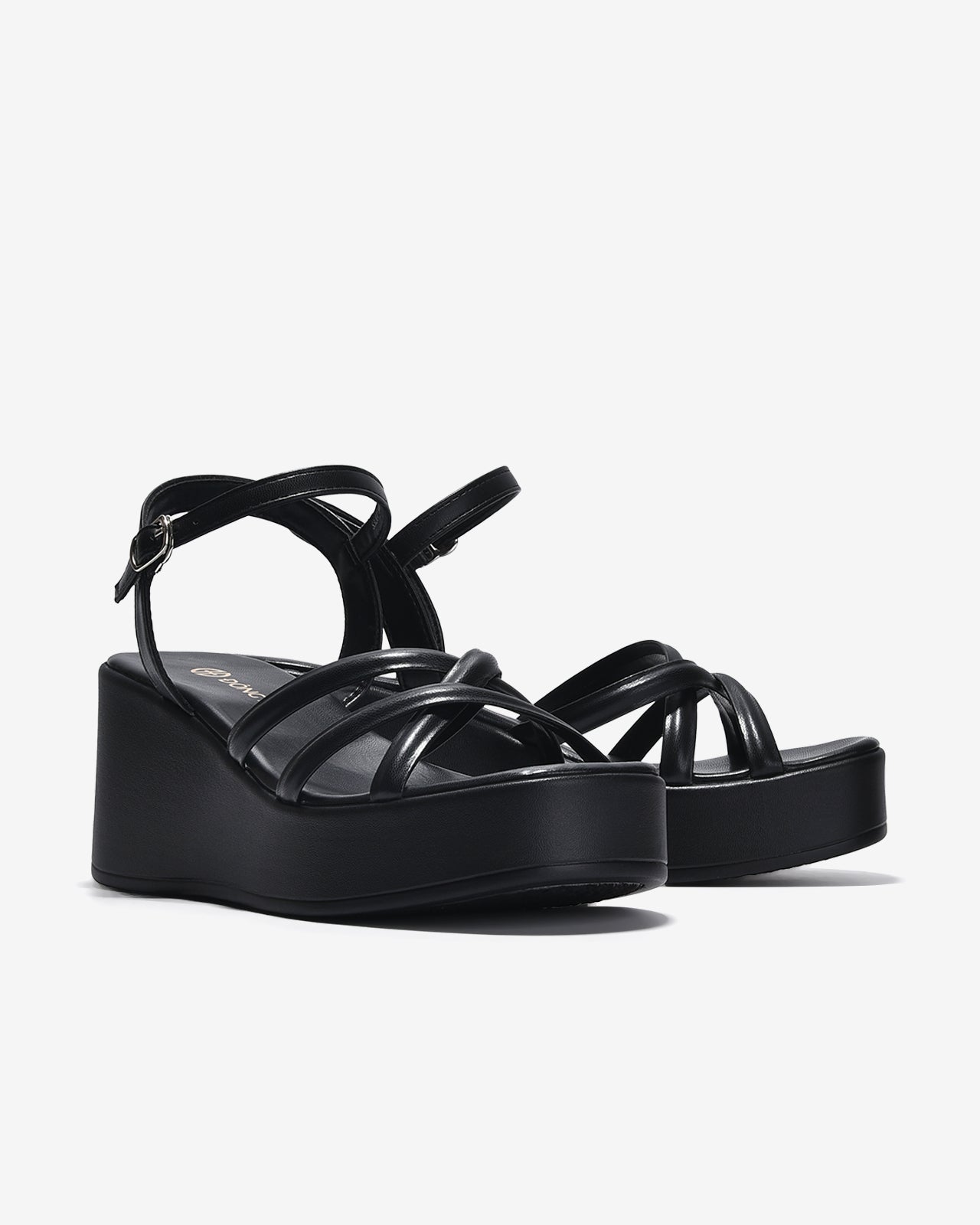 Giày Sandal Xuồng Đông Hải Quai Đan Chéo-S32G1Đen Color1