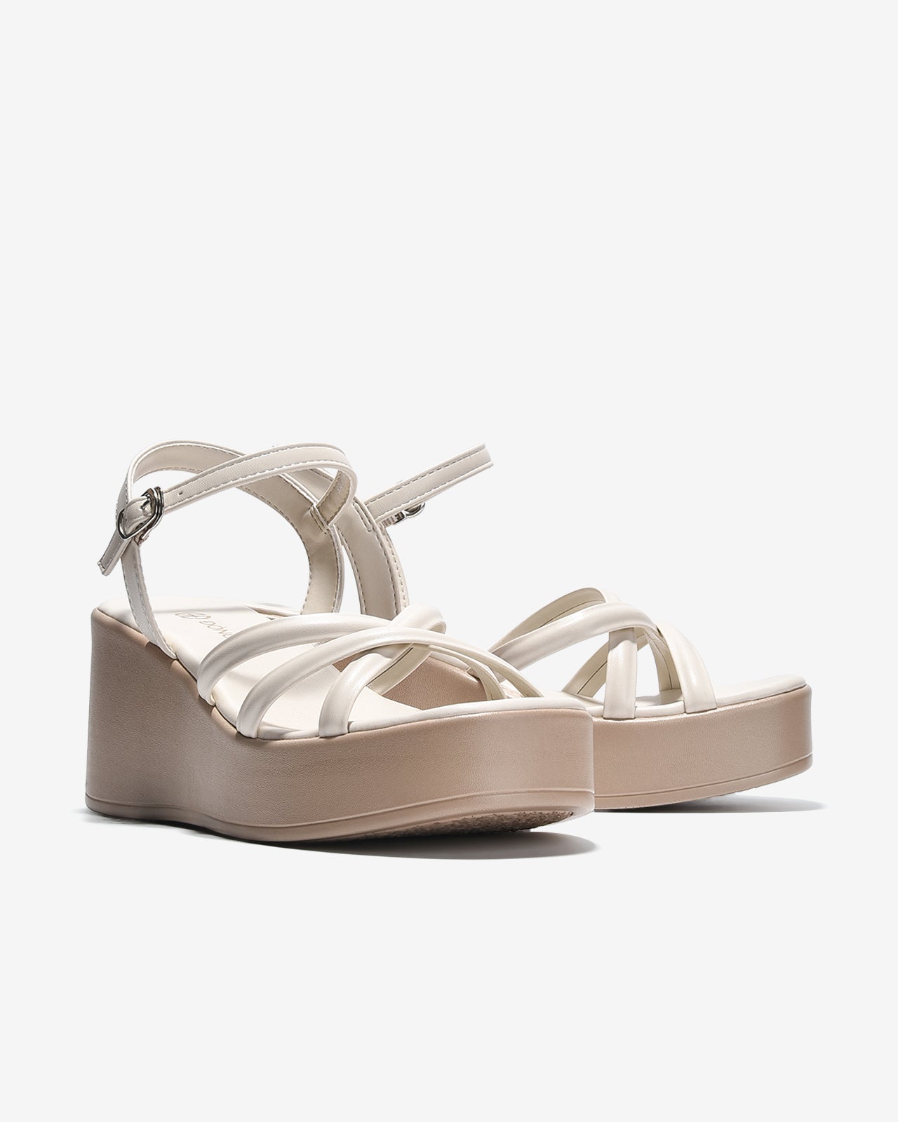 Giày Sandal Xuồng Đông Hải Quai Đan Chéo-S32G1Kem Color1